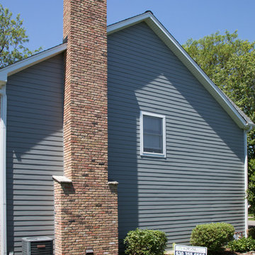 Gray Slate James Hardie siding installation in Naperville + New Roof!