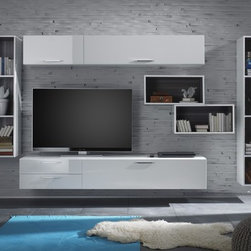 Modern Wall Unit TV Media Entertainment Center Club Composition 12 - $2,644.00 - Products