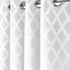 Rosaline Triple Pass Blackout Curtains, 2PC, White, 108"x63", Set of 2
