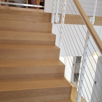 Custom White Oak Floors and Stairs