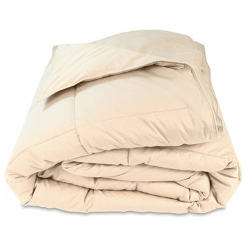All Season Essential Alternative Goose Down Comforter, Quilted Duvet Insert, Bei