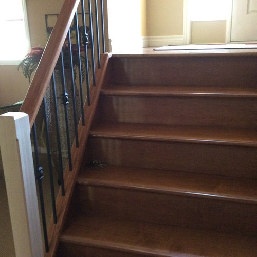 To paint or stain stair stringers