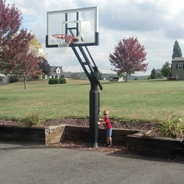 Stacy F's Pro Dunk Gold Basketball System on a 30x30 in Sunbury, PA