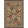 Ancient Garden Rectangle Traditional Rug, Multi/Border Color Ivory, 31"x9" Tread