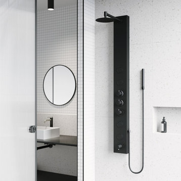 Vigo VG08022 Bowery thermostatic shower panel - Matte Black
