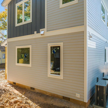 Siding Installation - James Hardie Lap and B&B (Boothbay Blue and Deep Ocean)