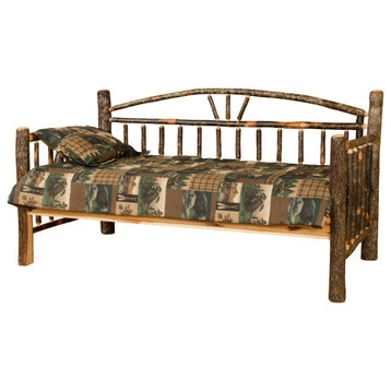 Hickory Log Day Bed, All Hickory, Bed Only