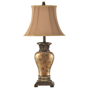 Signature 1 Light Table Lamp, Brown and Bronze