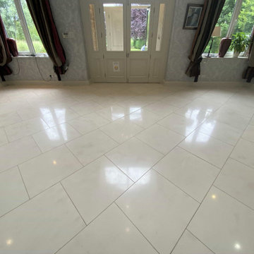 Cleaning a Stunning Pale Limestone Hallway Floor in Toft