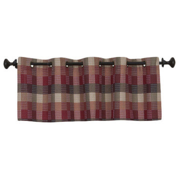 Harvard Valance With 10 Small Grommets, 58"x14" Burgundy