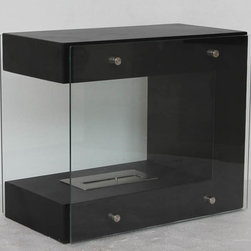 "Gramercy: Free Standing Ventless Ethanol Fireplace - Indoor Fireplaces