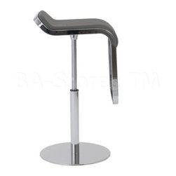 Freddy Gray/Chrome Adjustable Stool - Bar Stools And Counter Stools