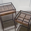 Side Tables with Visible Storage Drawers, Set of 2
