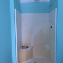 Stand up shower refinishing done cheap