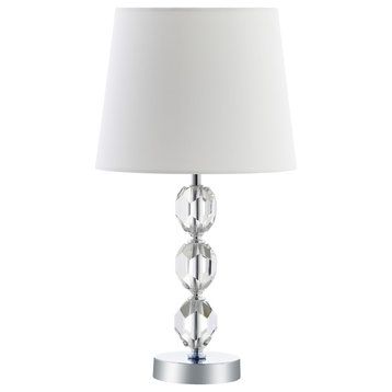Safavieh Brockton Table Lamp, Clear/Chrome