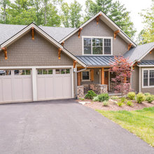 House ideas. Love the double garage and timber