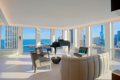Example of a trendy home design design in Chicago