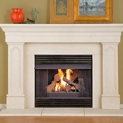 Hayden Stone Fireplace Mantel - Indoor Fireplaces