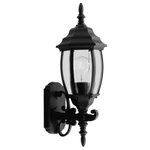 Livex Lighting - Kingston Outdoor Wall Lantern, Black - This transitional outdoor wall light has a timeless elegance, with its six-sided curved lantern design finished in classic black. Made of cast aluminum that will stand up to the elements for years.