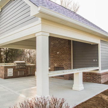 Poolside Pavilion & Carriage House with Golf Simulator