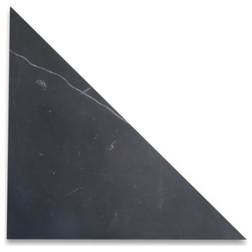 Nero Marquina Black Marble 9x9x13 Triangle Tile Honed, 100 sq.ft.
