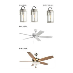 Lighting and Fans for Rose Cottage I - Products