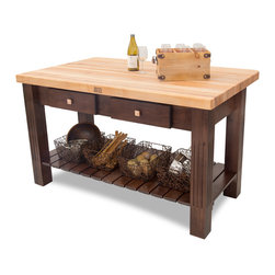 John Boos Grazzi Kitchen Island 60"x20"x2 1/4" w/ Drop Leaf - Kitchen Islands And Kitchen Carts