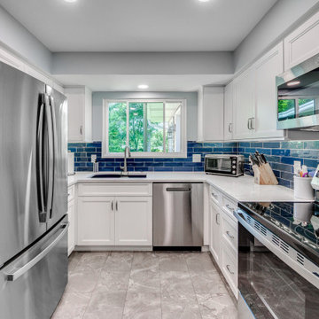 Kitchen with a Pop of Color