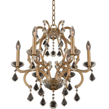 Duchess Chandelier, Brushed Champagne Gold, 6