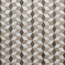 Tangent Facet in Ash - Mosaic Tile