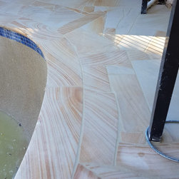 Crazy paving in swimming pool area - Products