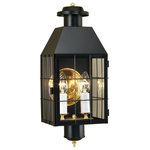 Norwell Lighting - American Hertitage 21.75" Light, Black, Clear Glass - See Image 2 For Metal Finish, See Image 3 For Glass Finish