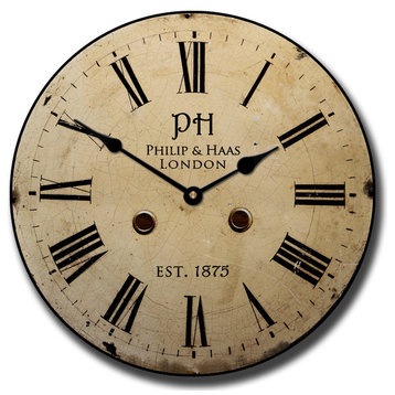 Philp and Haas Wall Clock, 18"