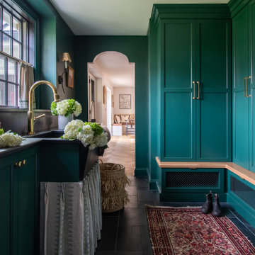 Striking Emerald Mudroom