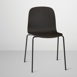 Visu Chair with Wood Seat & Tube Base by Mika Tolvanen for Muuto - Dining Chairs