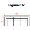 Laguna 3 Piece Outdoor Wicker Patio Furniture Set 03c