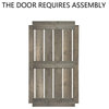 TMS Mid-Bar Barn Door With Sliding Hardware Kit, Weather Gray, 30"x84"