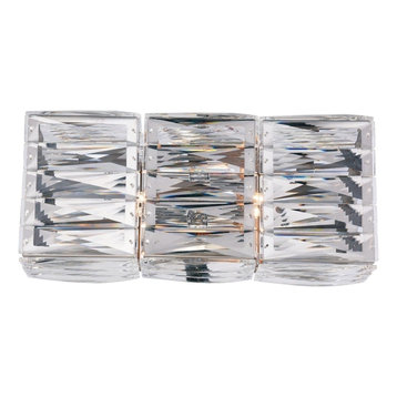 Cuvette Collection 2-Light Chrome Finish Wall Sconce, Vanity