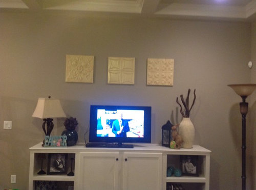 Decor Around Tv Wall And Cabinet