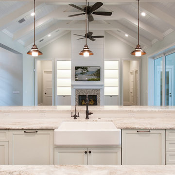 Coastal inspired estate sited on over one acre on Lake Butler in Windermere