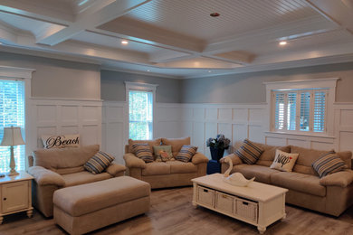 Family room - huge contemporary open concept family room idea in Boston