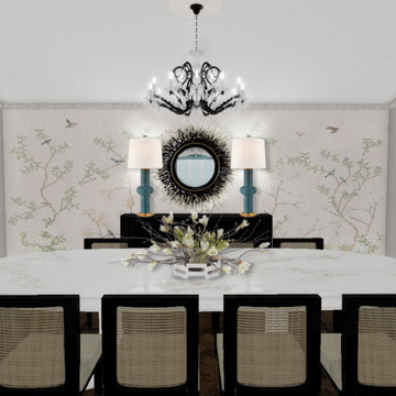 #InProgress #ChinoiserieChic Dining Room