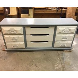 SOLD - Gray & White Dresser - Dressers