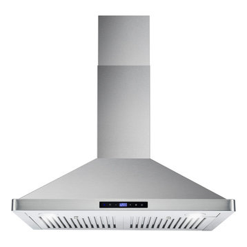 Cosmo 30 in. Ducted Wall Mount Range Hood in Stainless Steel, Permanent Filters