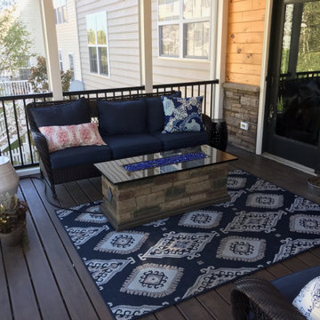 TimberTech Mocha deck and porch with Ashwood border in Germantown MD