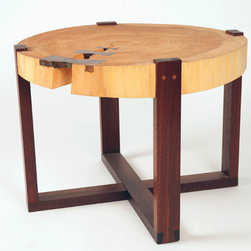 Pine End Grain Slab Side Table - Products