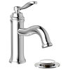 Belanger RUS22 Single Handle Bathroom Faucet with Drain, Polished Chrome