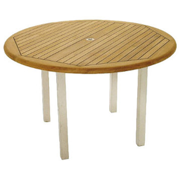 Vogue Teak and Stainless Steel 5' Round Table