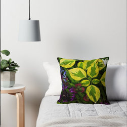 Tropical Garden Throw Pillow - Decorative Pillows