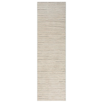 Nourison Santa Cruz 2'2" x 7'6" Ivory Grey Modern Indoor Area Rug